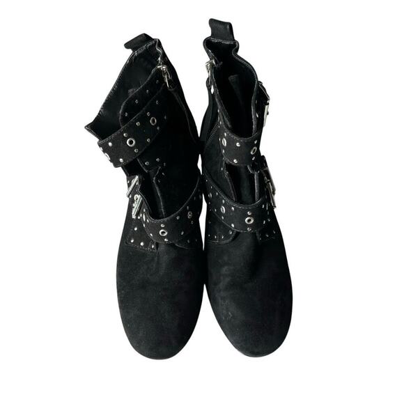 Rebecca Minkoff Logan Studded Suede Booties Black Size 8 - Picture 4 of 5